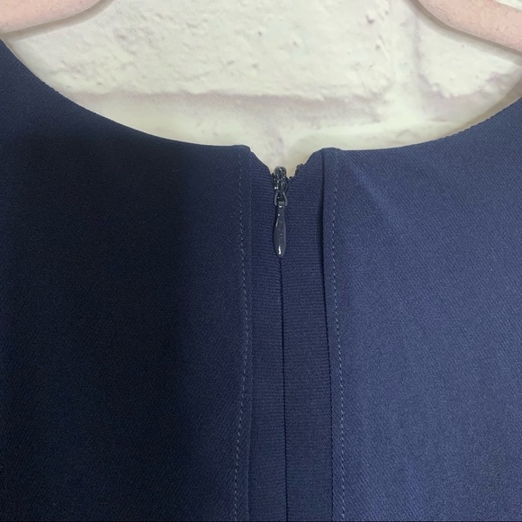 NWT Eliza J Navy Blue Embellished Cape Maxi Gown - Picture 10 of 16